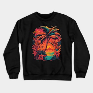 Tropical Sunset Crewneck Sweatshirt